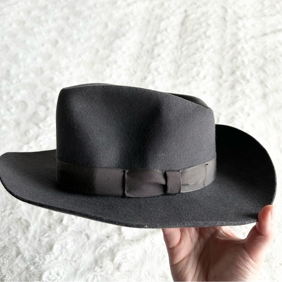 Country Gentleman Fedora Hat Mens Medium Gray Wool Felt Frederick Western New - Picture 1 of 10